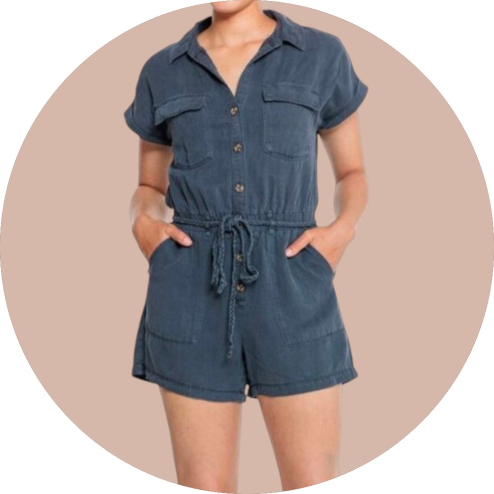 Nicole Miller Blue Jumpsuit - Medium